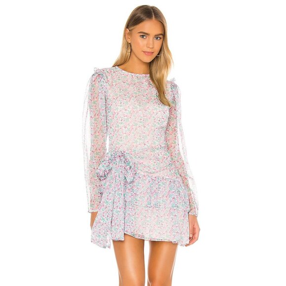 NWT Lovers + Friends Darla Mini Dress in Mixed Ditsy Floral - Picture 3 of 3